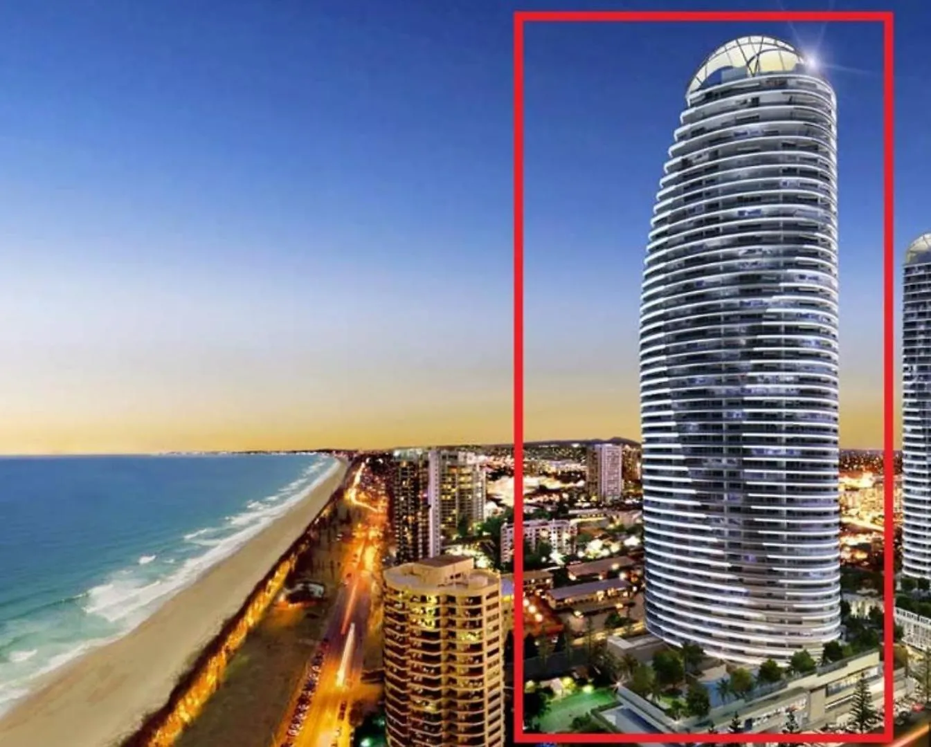 Broadbeach Luxury Ocean View Apartment - Oracle Tower 1 - 1Bed 1Study 1Bath 1Car